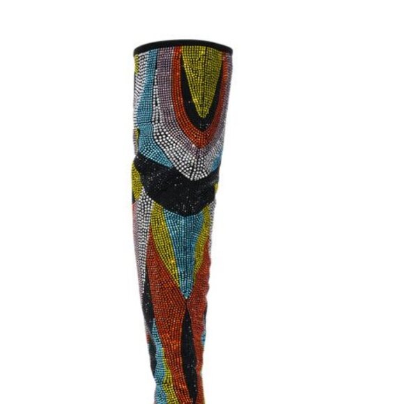 AZALEA WANG " NO MISSING PIECES " EMBELLISHED STILETTO BOOT(BRAND NEW!!!!!!!!!!! - Picture 4 of 7